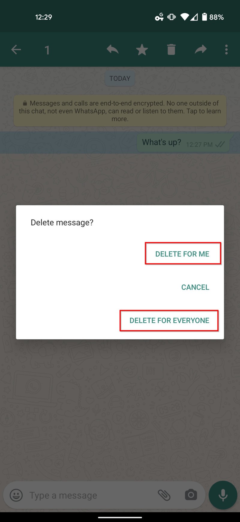 eliminar mensajes de whatsapp