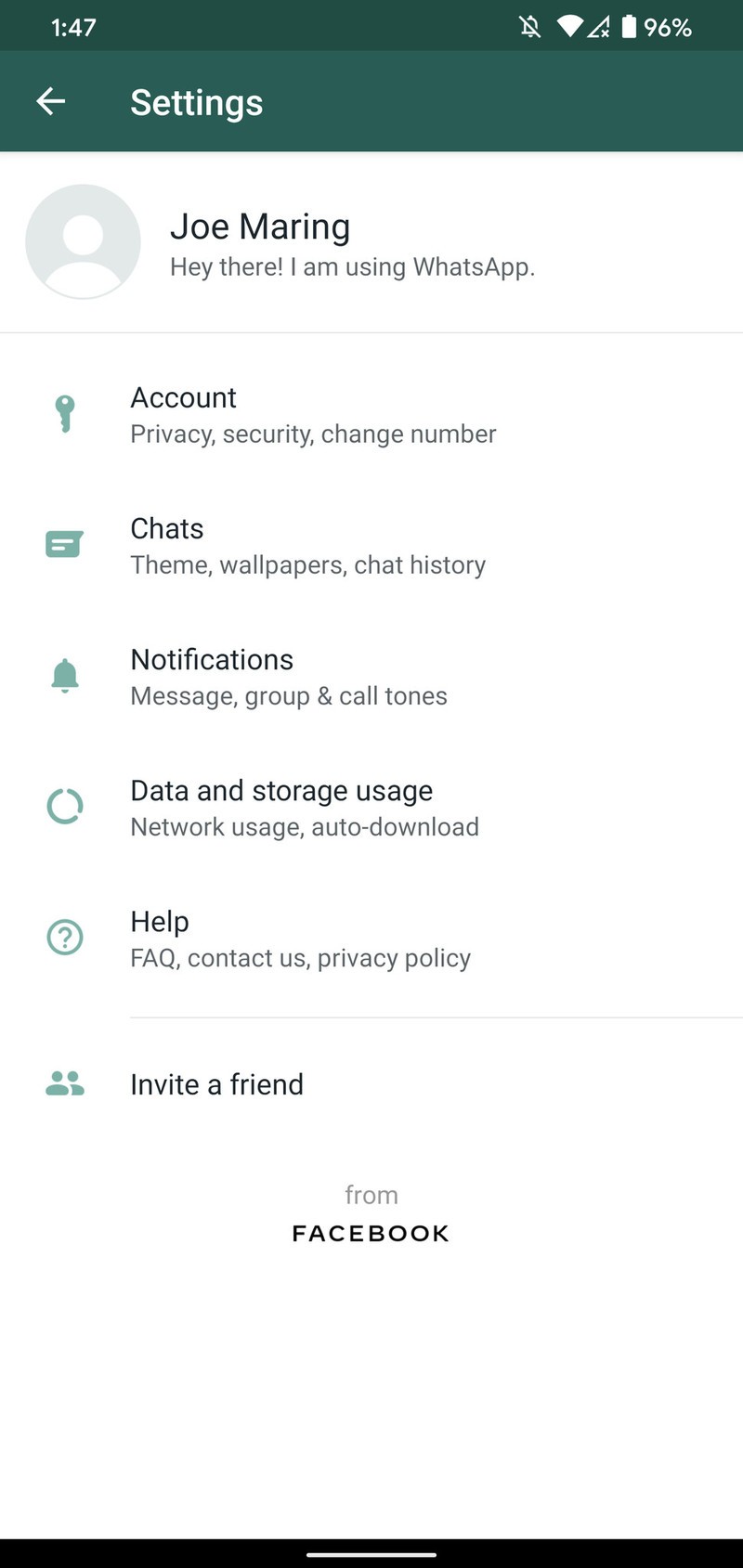 Administrar notificaciones de WhatsApp