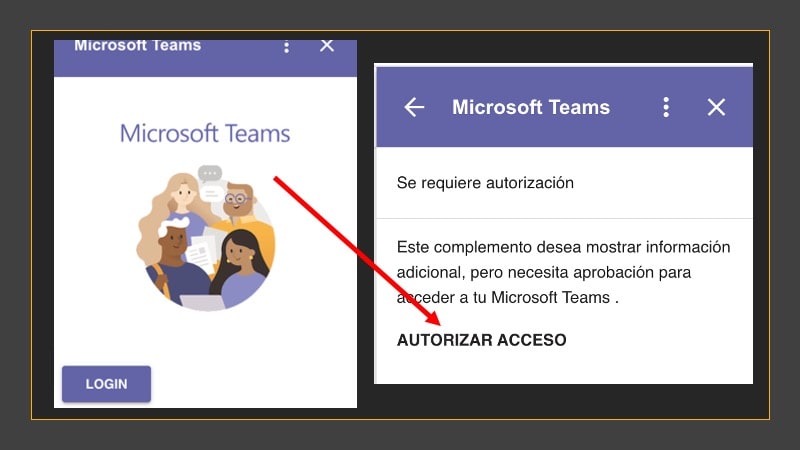 Permitir que Microsoft Teams se integre con Google Calendar autorizando el acceso a su cuenta